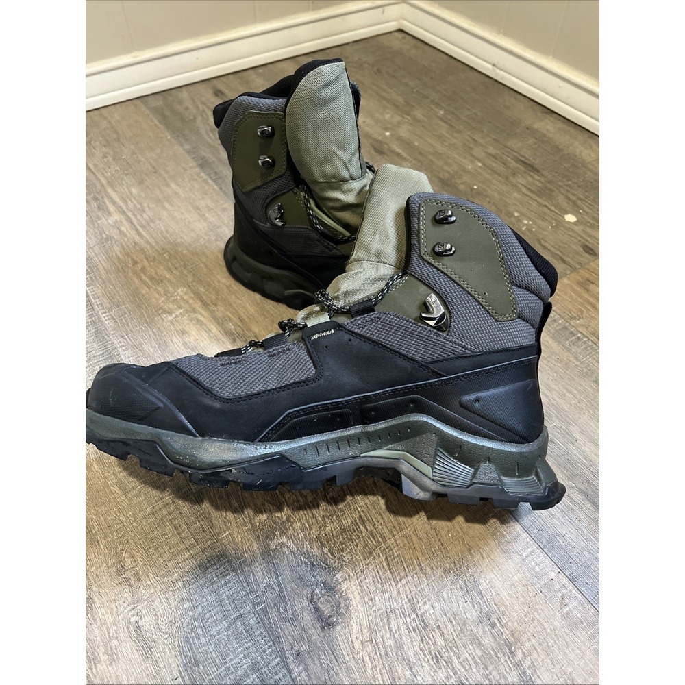 Salomon Quest Element Gore-Tex Hiking Boots Men's US Size 11 Olive Green Black - Picture 3 of 9